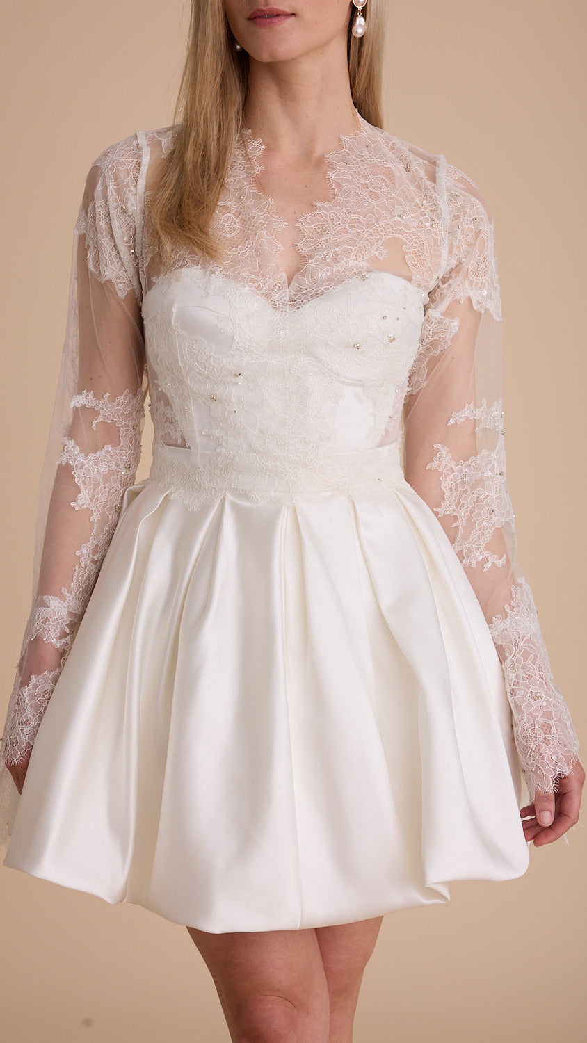 Lace Long Sleeve Cover-Up Top