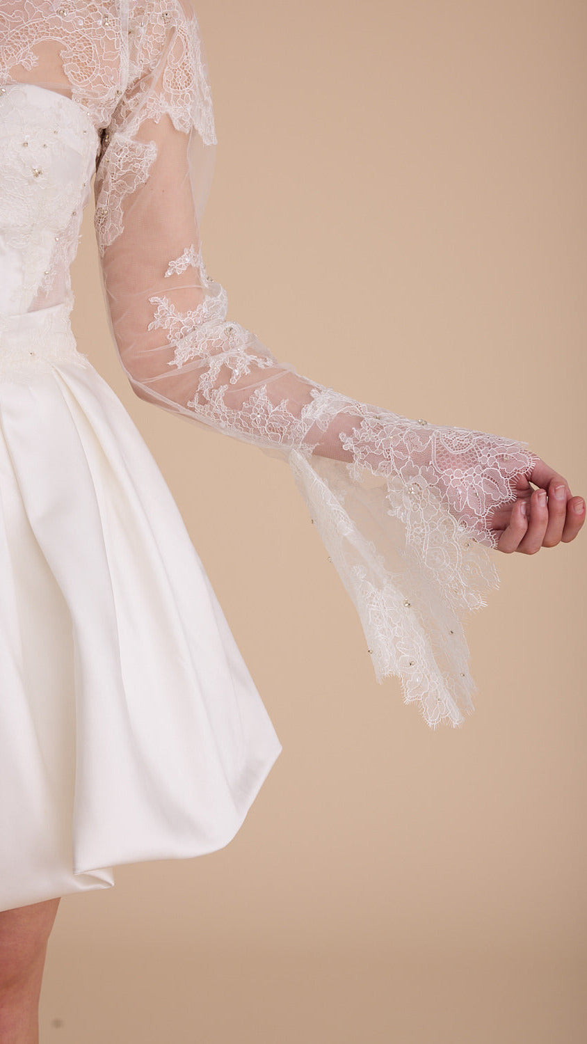 Lace Long Sleeve Cover-Up Top