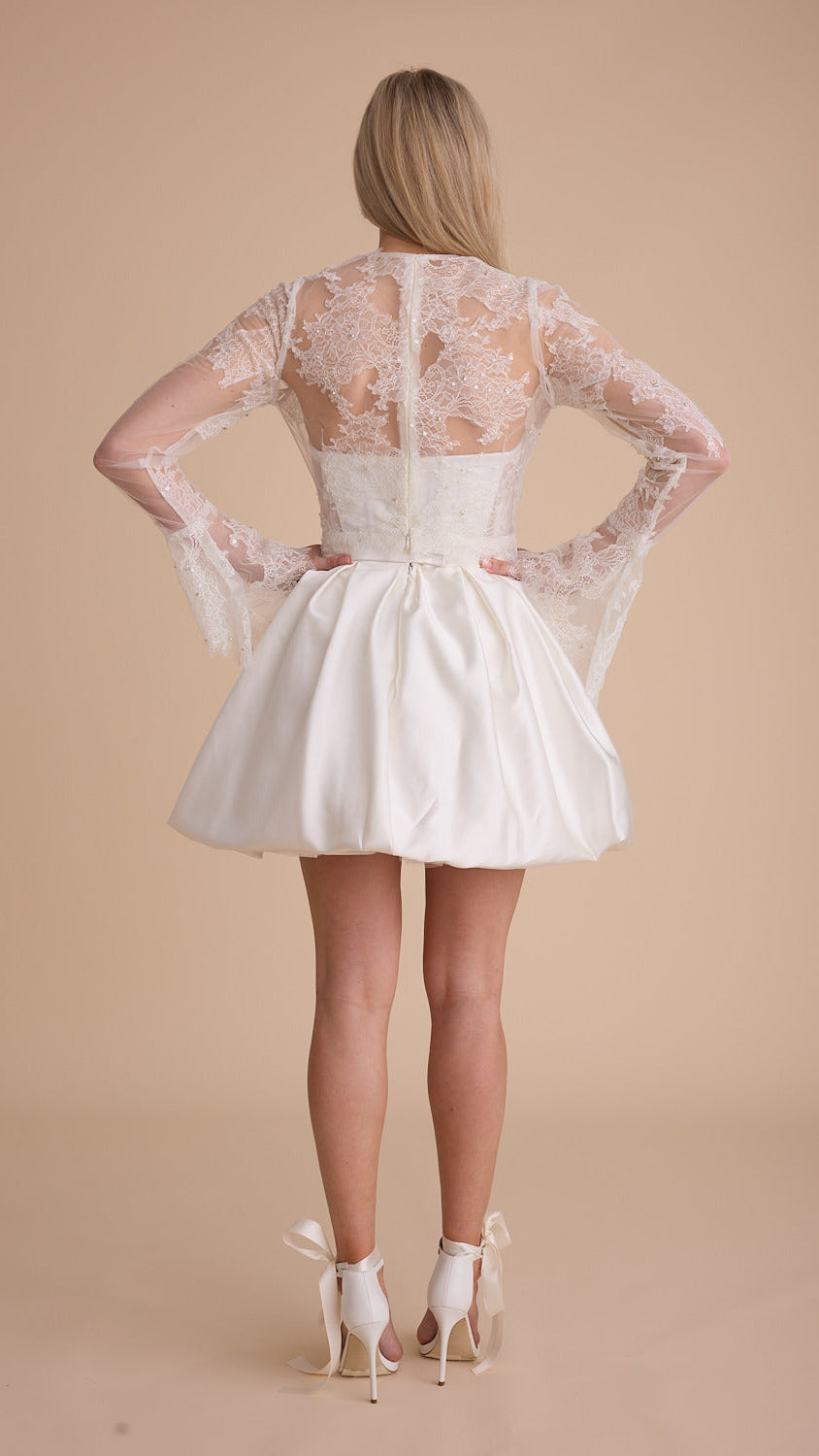 Lace Long Sleeve Cover-Up Top