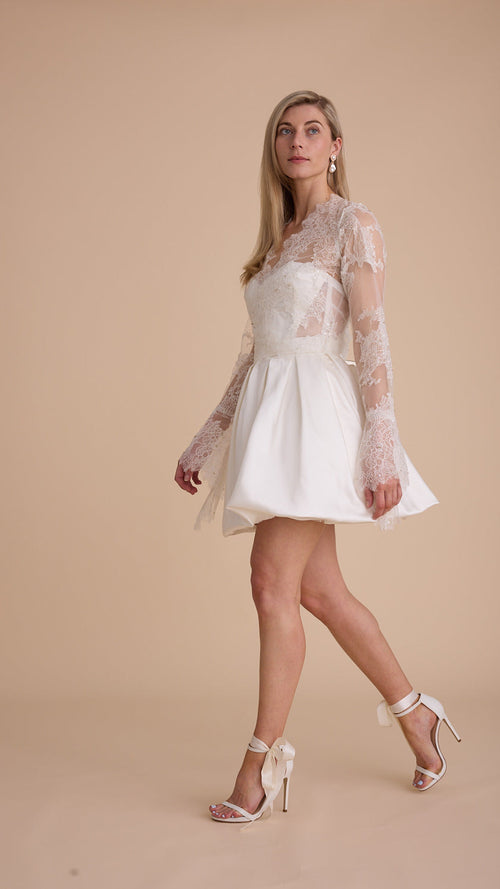 Lace Long Sleeve Cover-Up Top