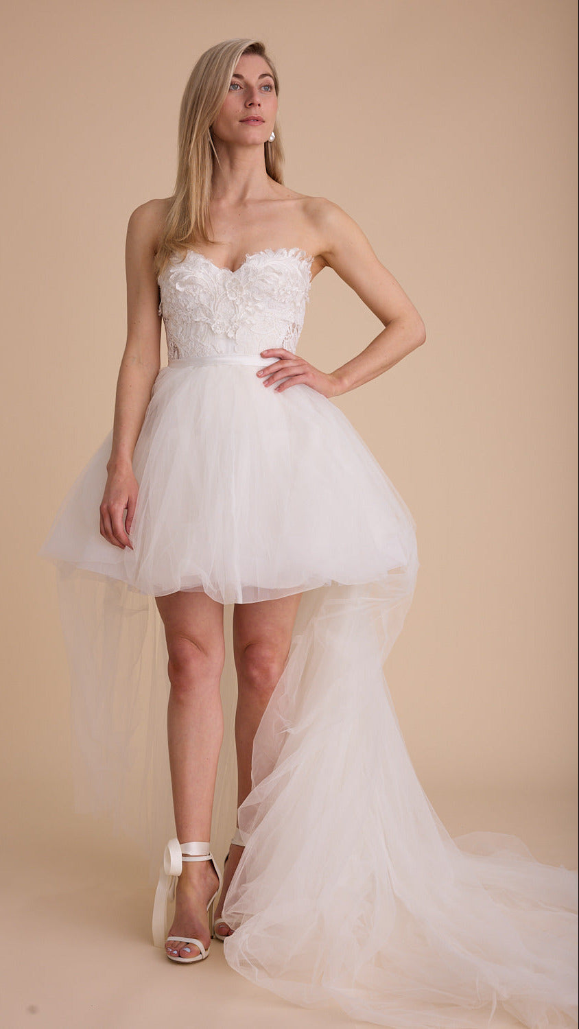 Tulle High-Low Skirt