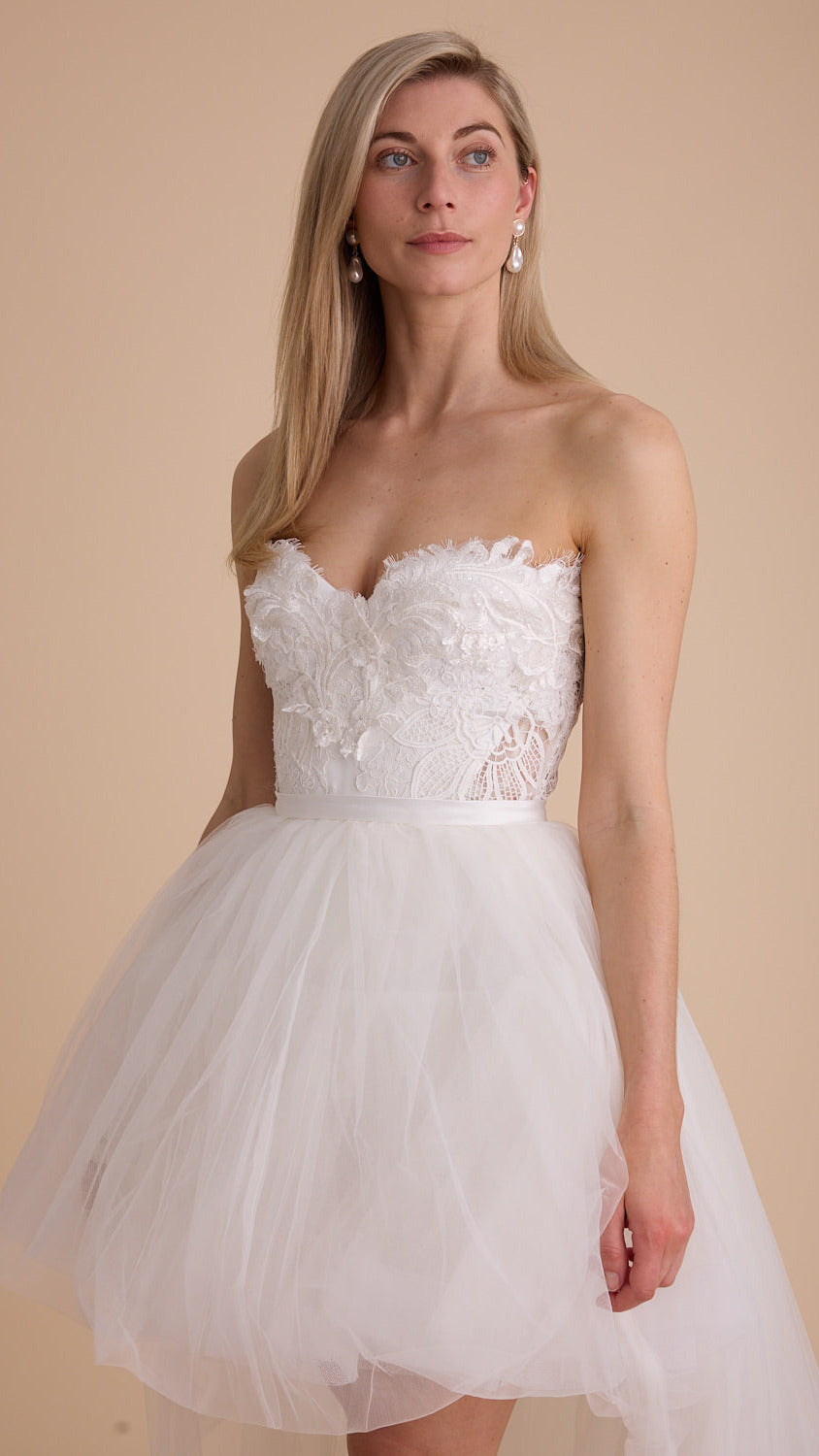 Tulle High-Low Skirt