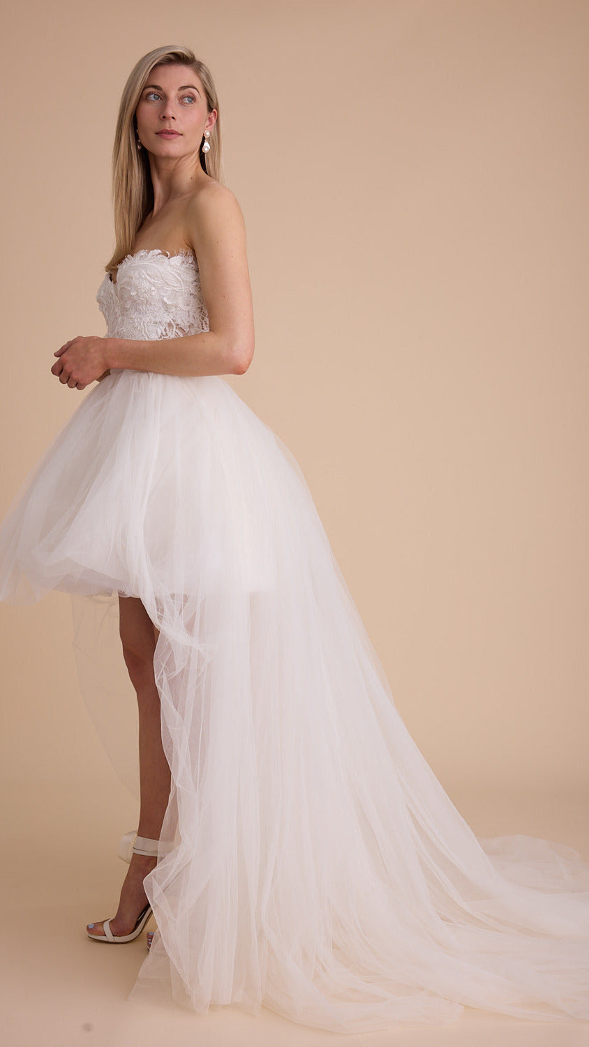 Tulle High-Low Skirt