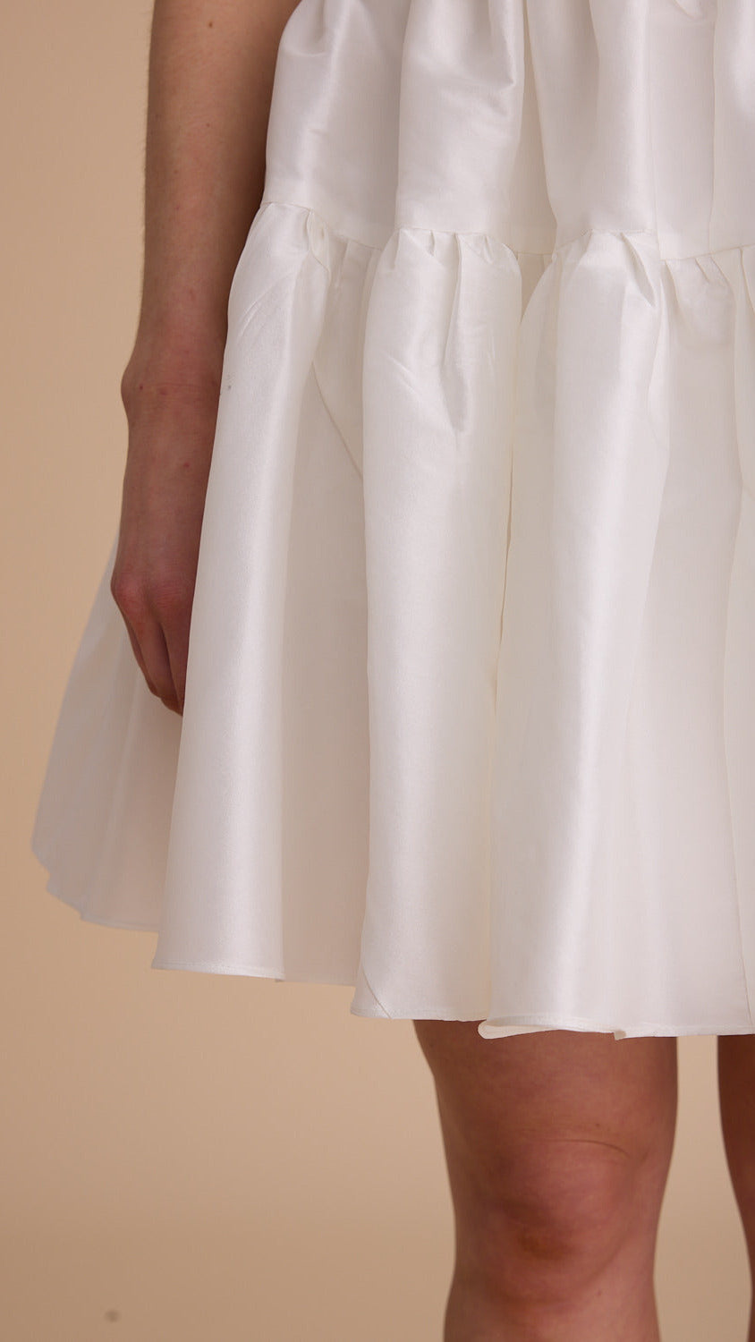 Taffeta Strapless Mini Dress
