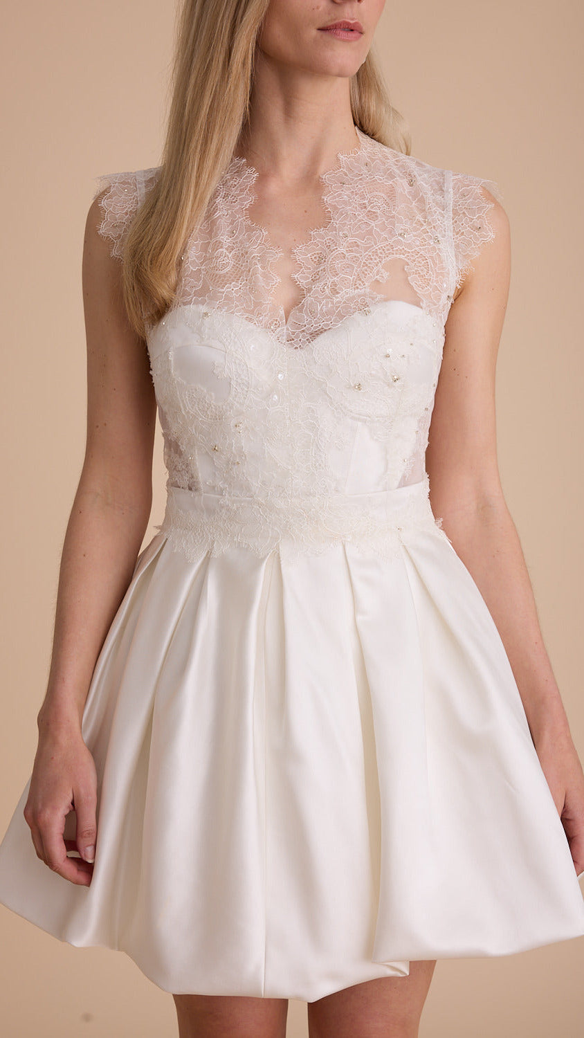 Lace Cap Sleeve Cover-Up Top