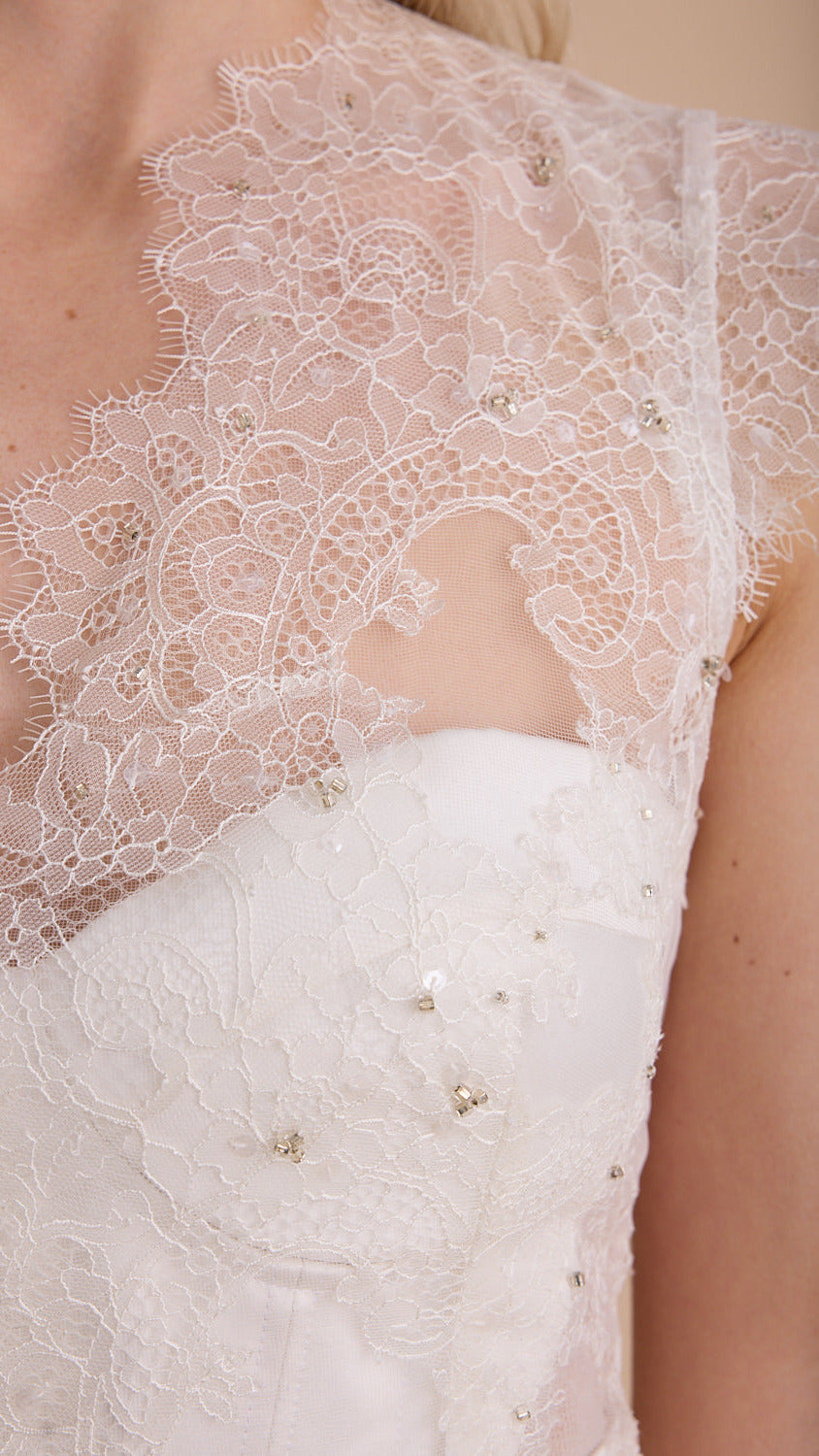 Lace Cap Sleeve Cover-Up Top