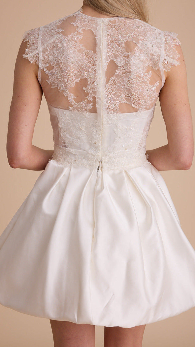 Lace Cap Sleeve Cover-Up Top