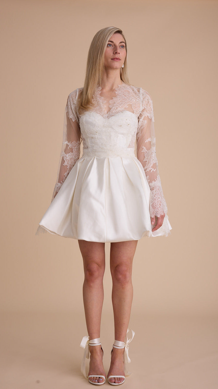 Lace Long Sleeve Cover-Up Top