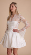 Lace Long Sleeve Cover-Up Top